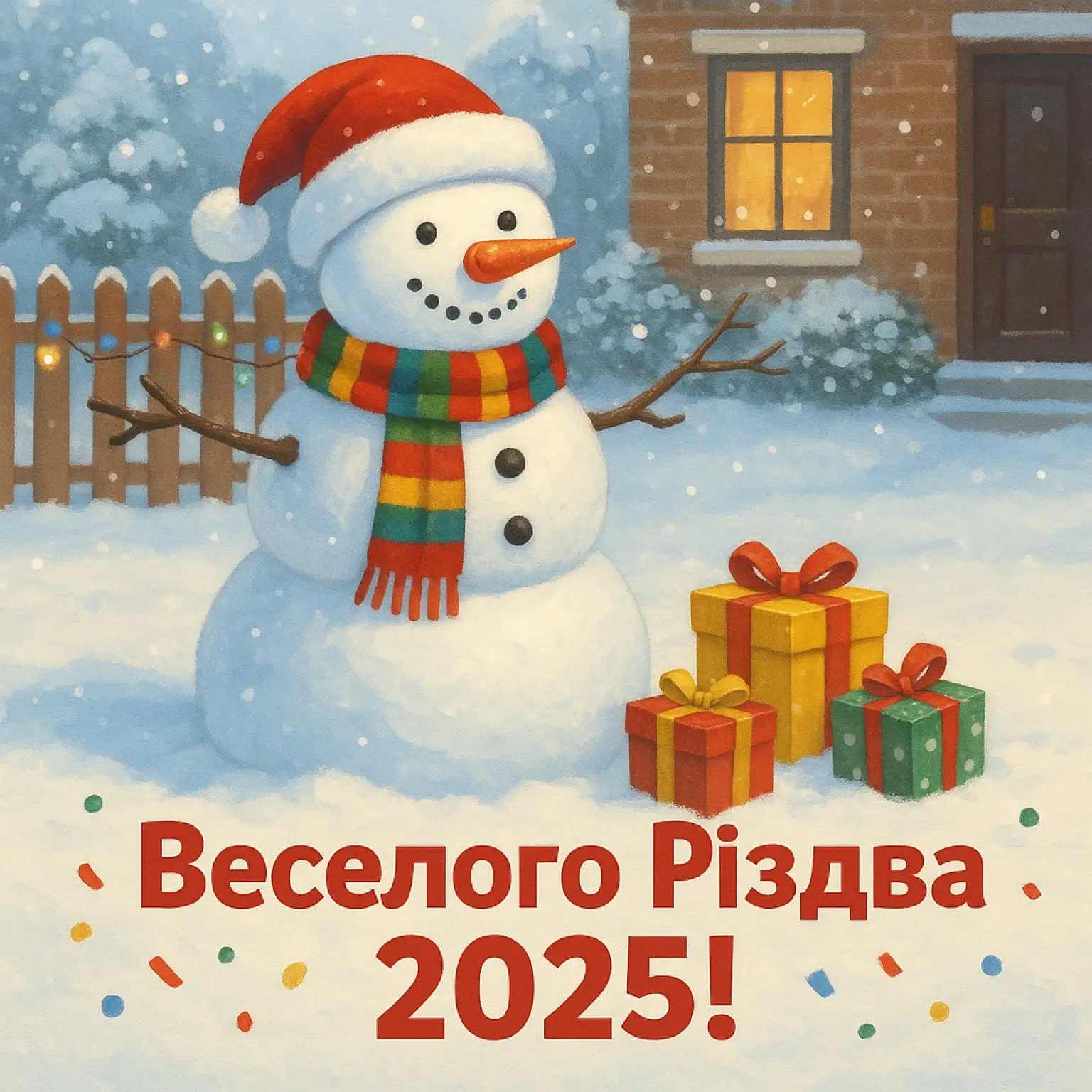 Привітання з різдвом 2025