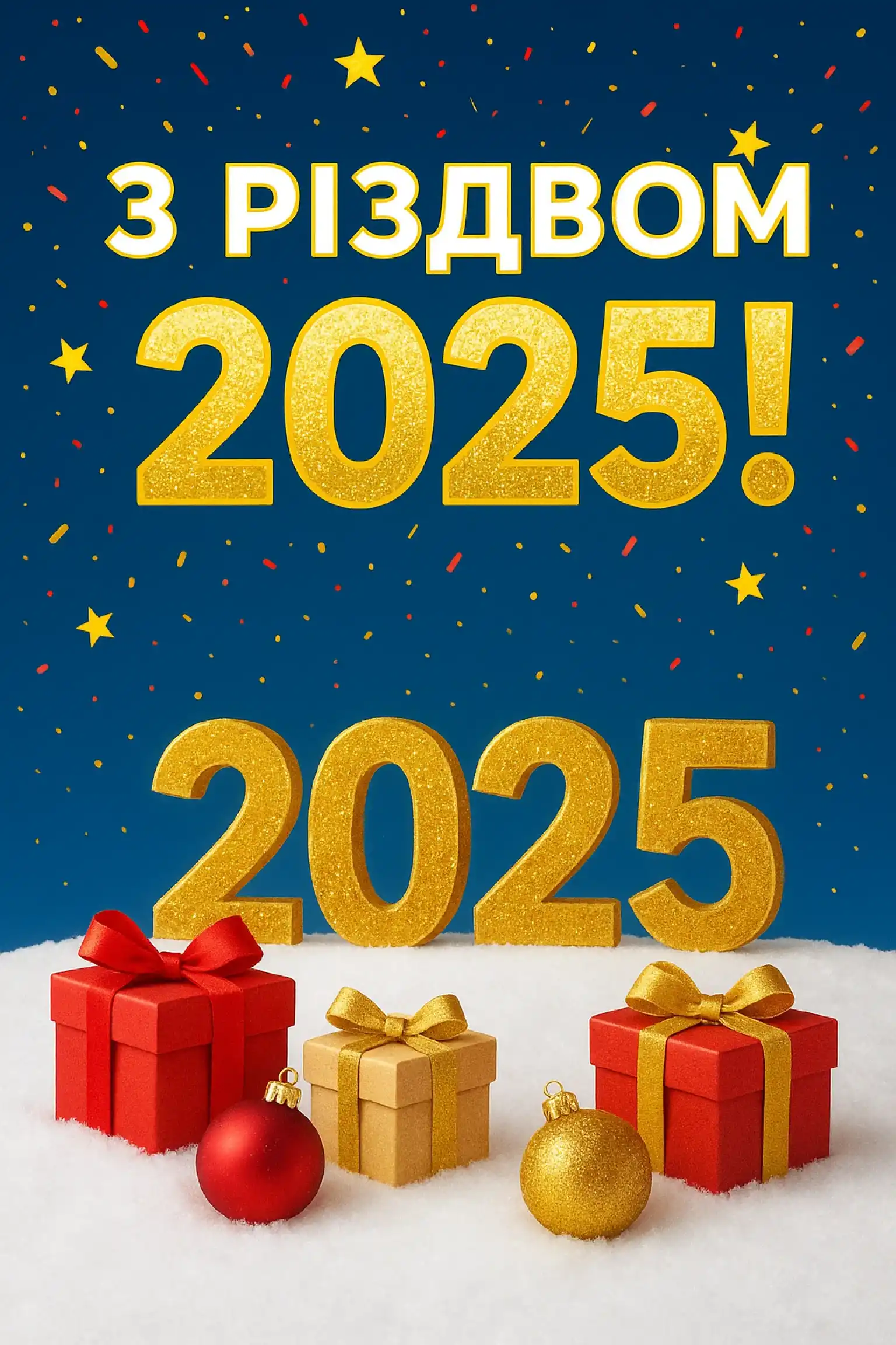 Привітання з різдвом 2025