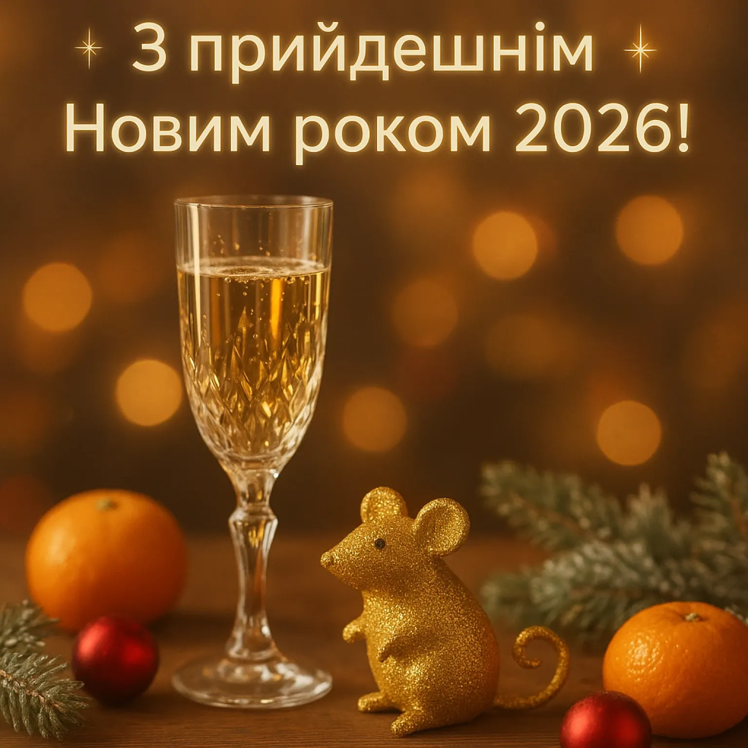 Привітання з прийдешнім новим роком 2026