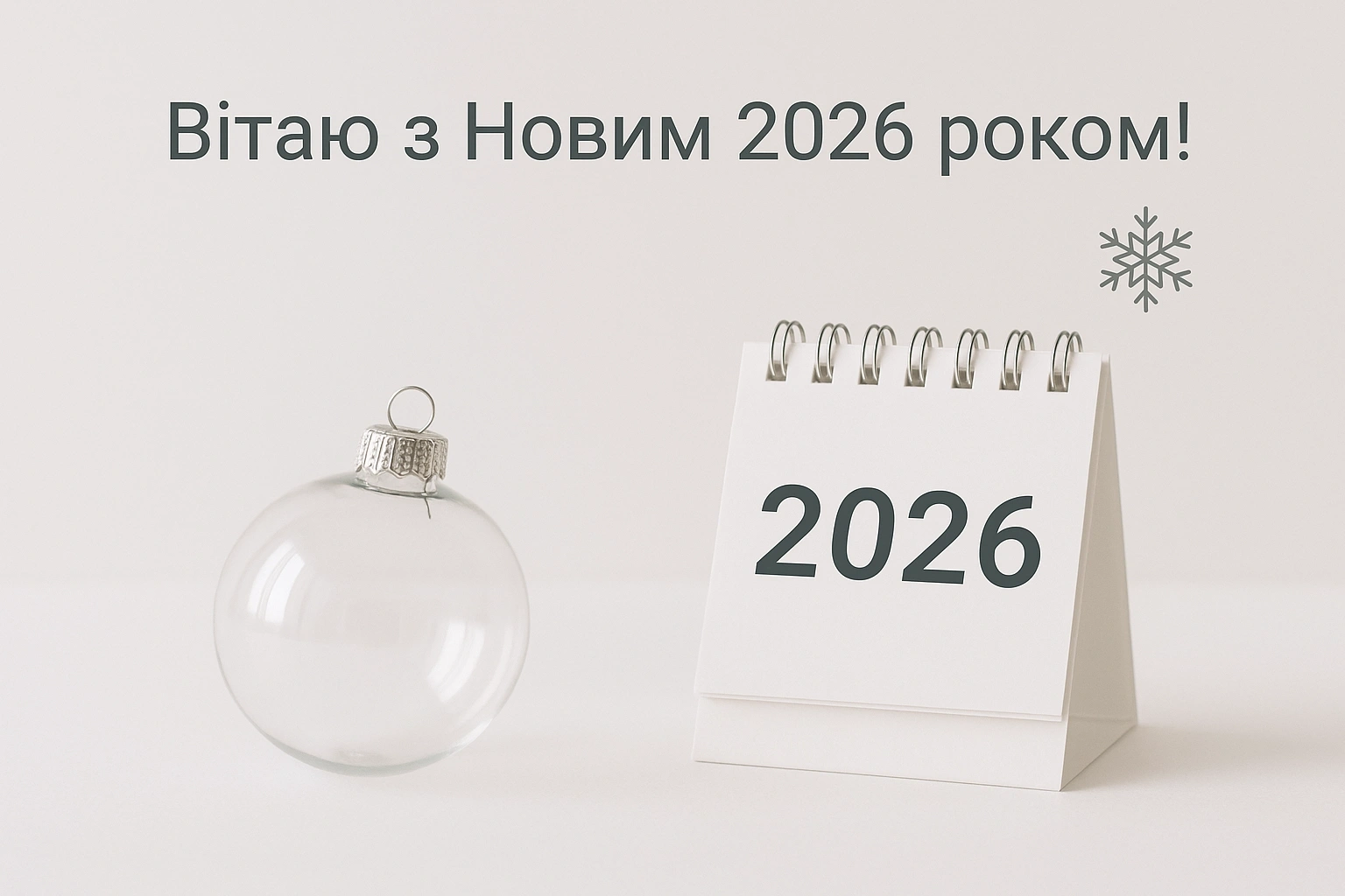 Привітання з прийдешнім новим роком 2026