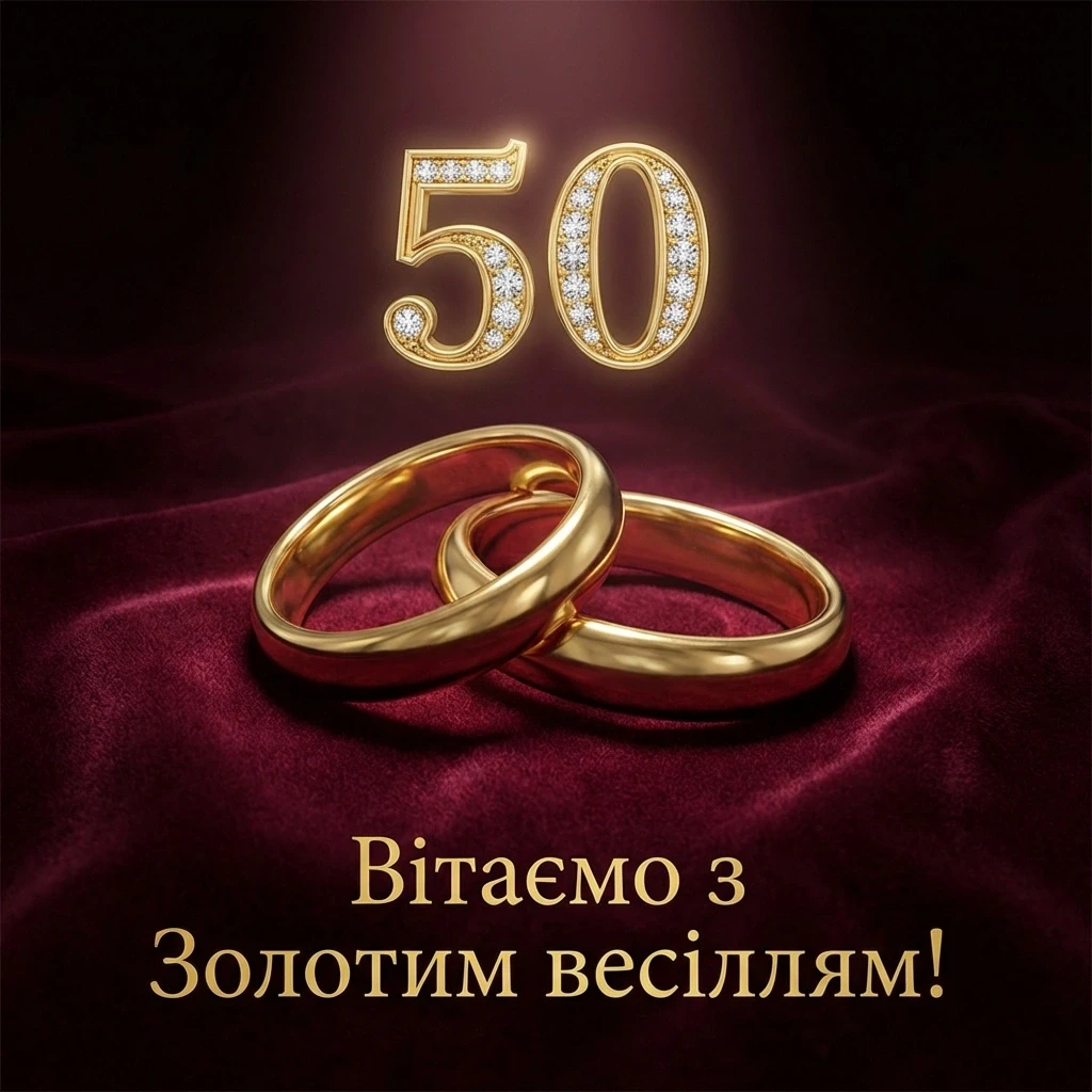 привітання на золоте весілля 50 років