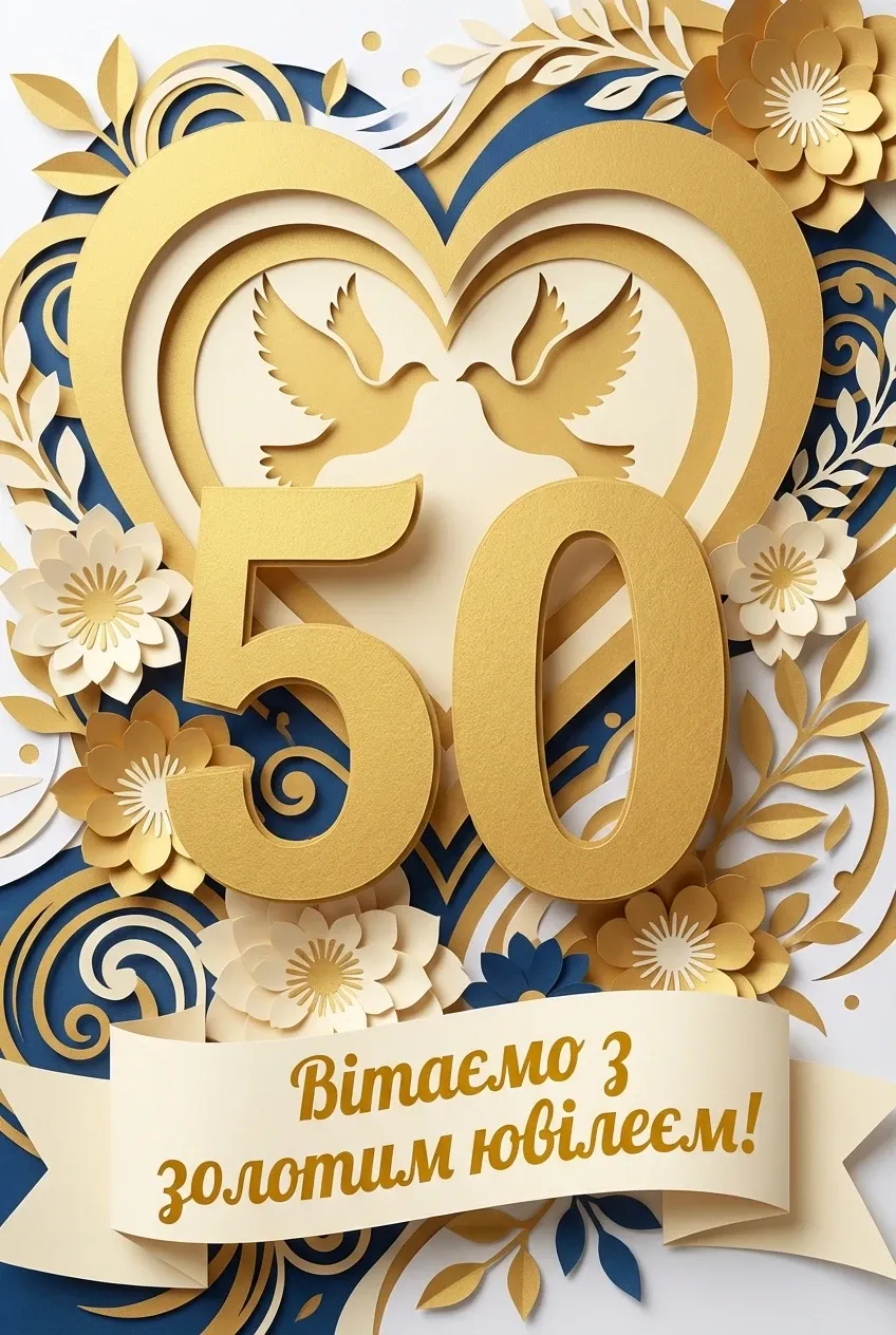 привітання на золоте весілля 50 років