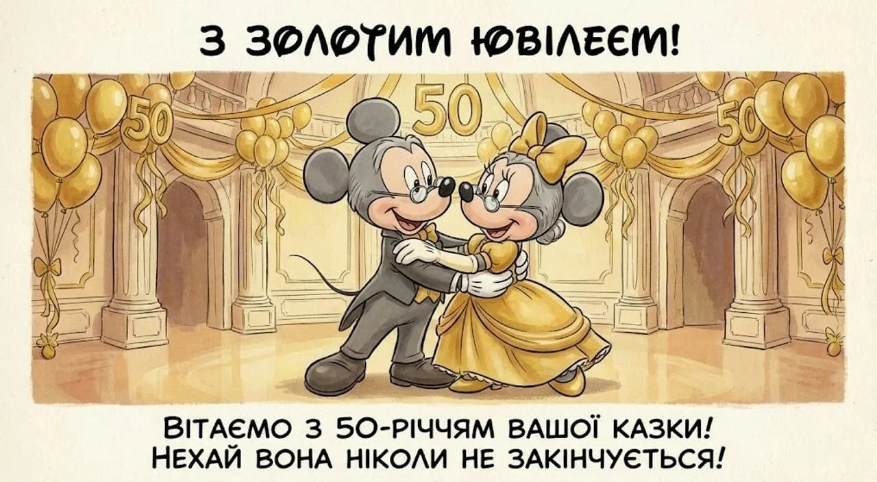 Привітання на 50 років золотого весілля
