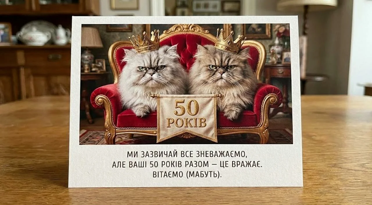 Привітання на 50 років золотого весілля