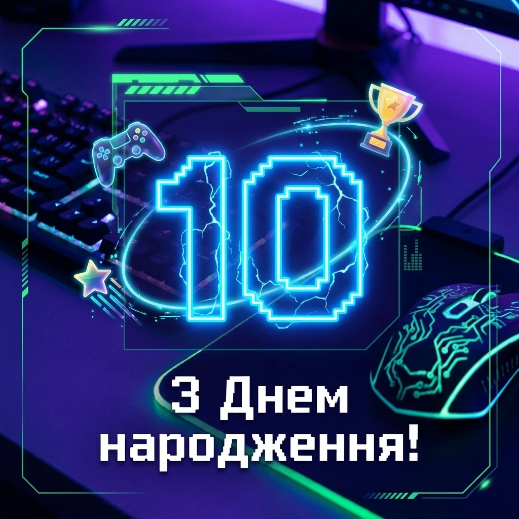 привітання з днем народження 10 років
