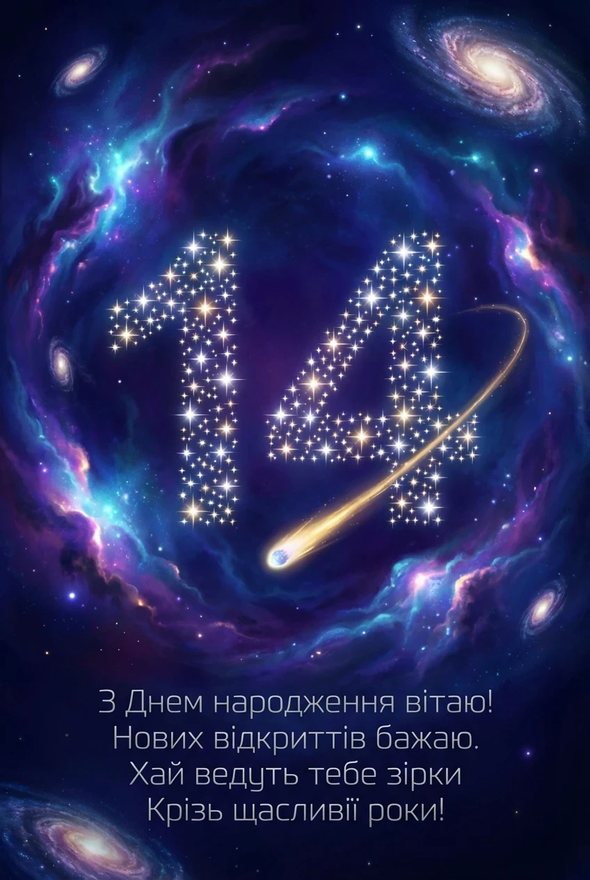з днем народження 14 років хлопчику