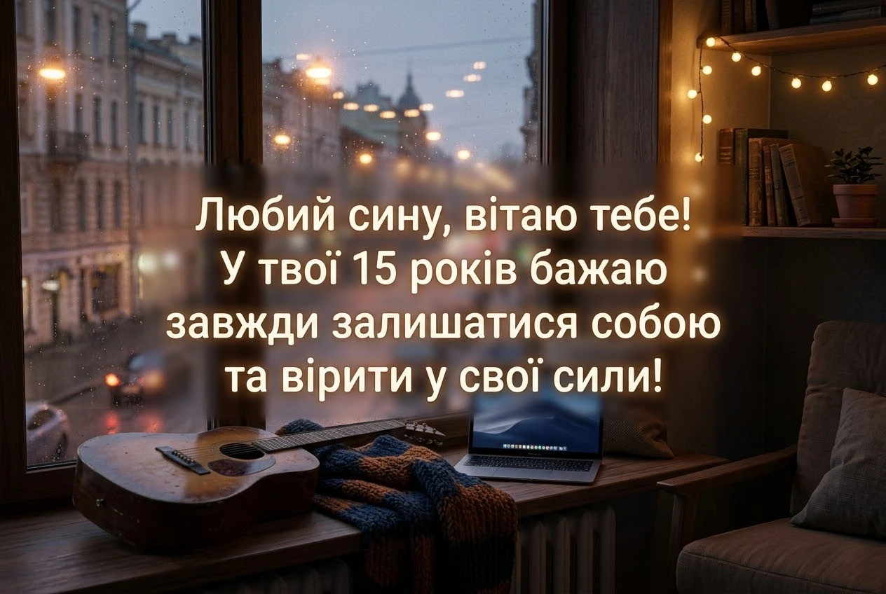 Щирі та зворушливі привітання з днем народження сину на 15 років