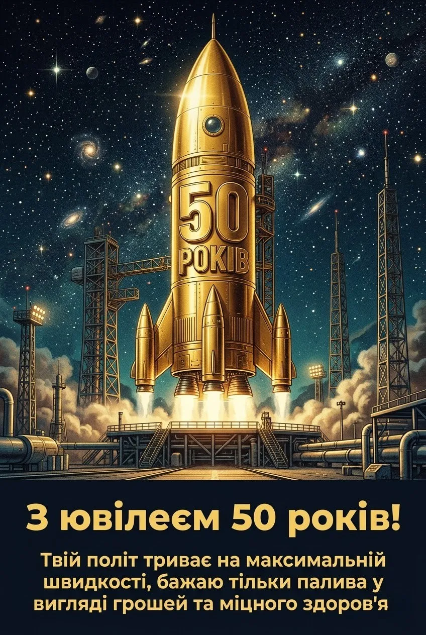Золотий ювілей з перцем: Найкращі прикольні побажання на 50 років