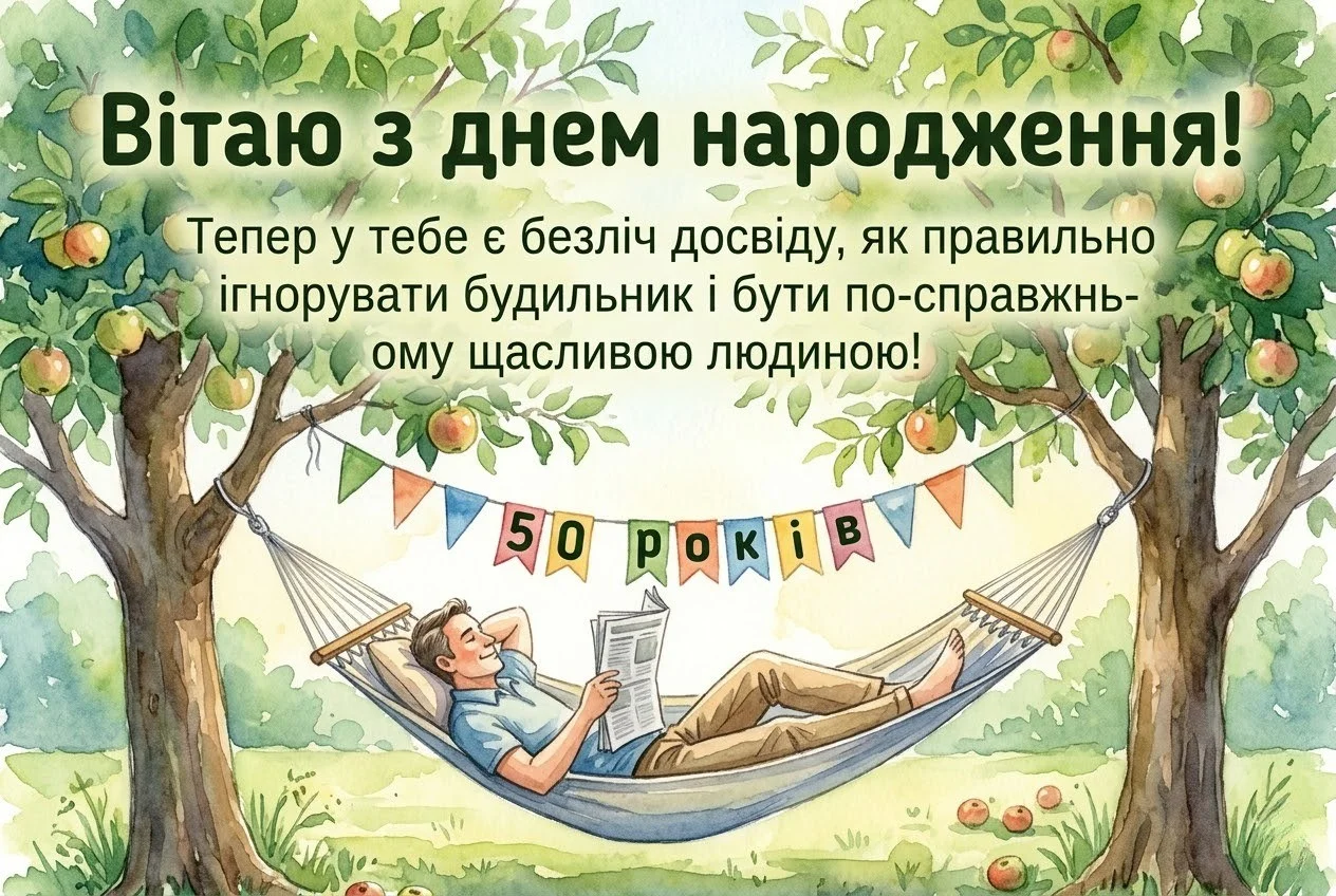 Золотий ювілей з перцем: Найкращі прикольні побажання на 50 років