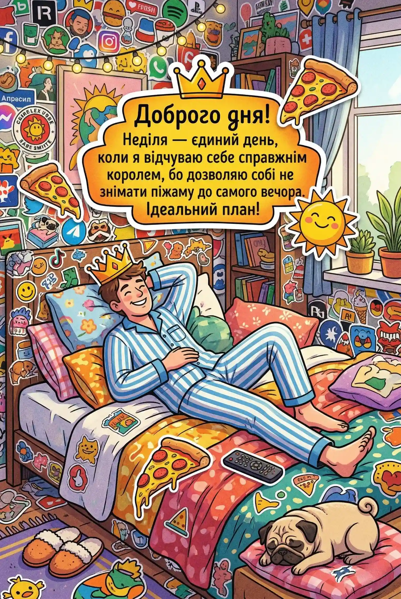 Доброго дня неділі у яскравих картинках та душевних листівках для натхненного відпочинку