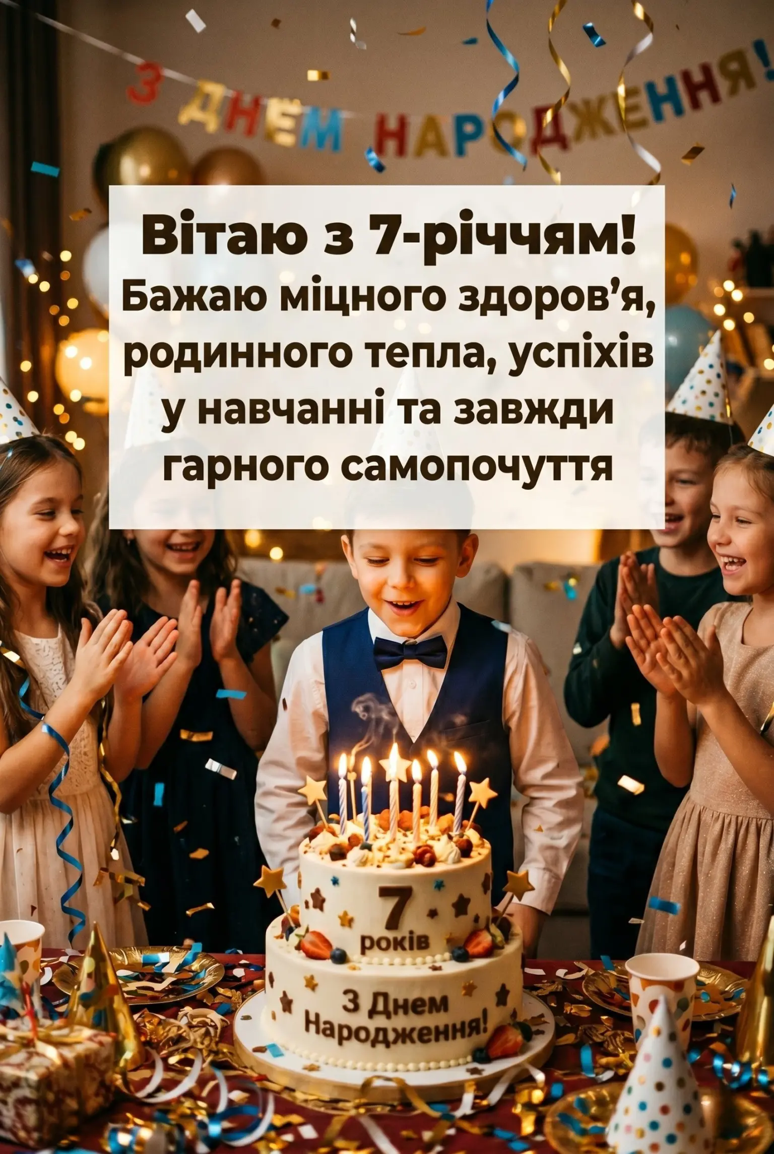 День народження 7 років: зворушливі слова для сина, внука чи брата