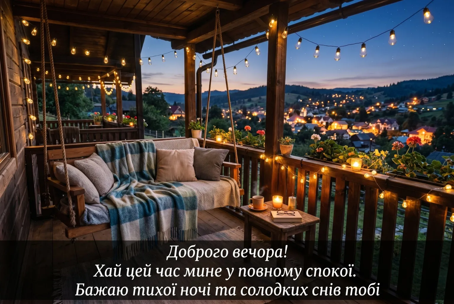 Листівки доброго вечора та тихої ночі для затишного настрою і спокійного відпочинку