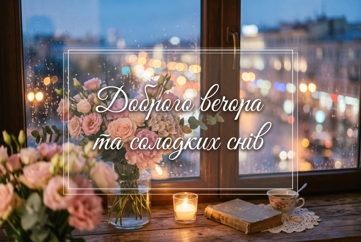 Листівки доброго вечора та тихої ночі для затишного настрою і спокійного відпочинку