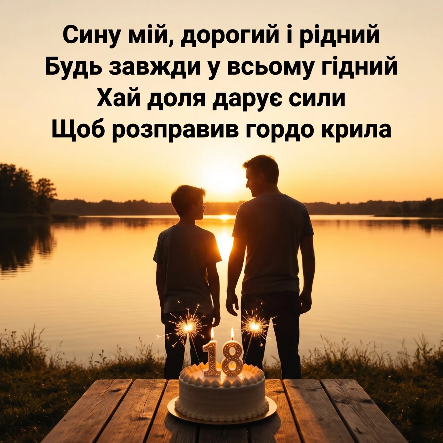 Привітання сину з 18-річчям: найкращі побажання у віршах та прозі