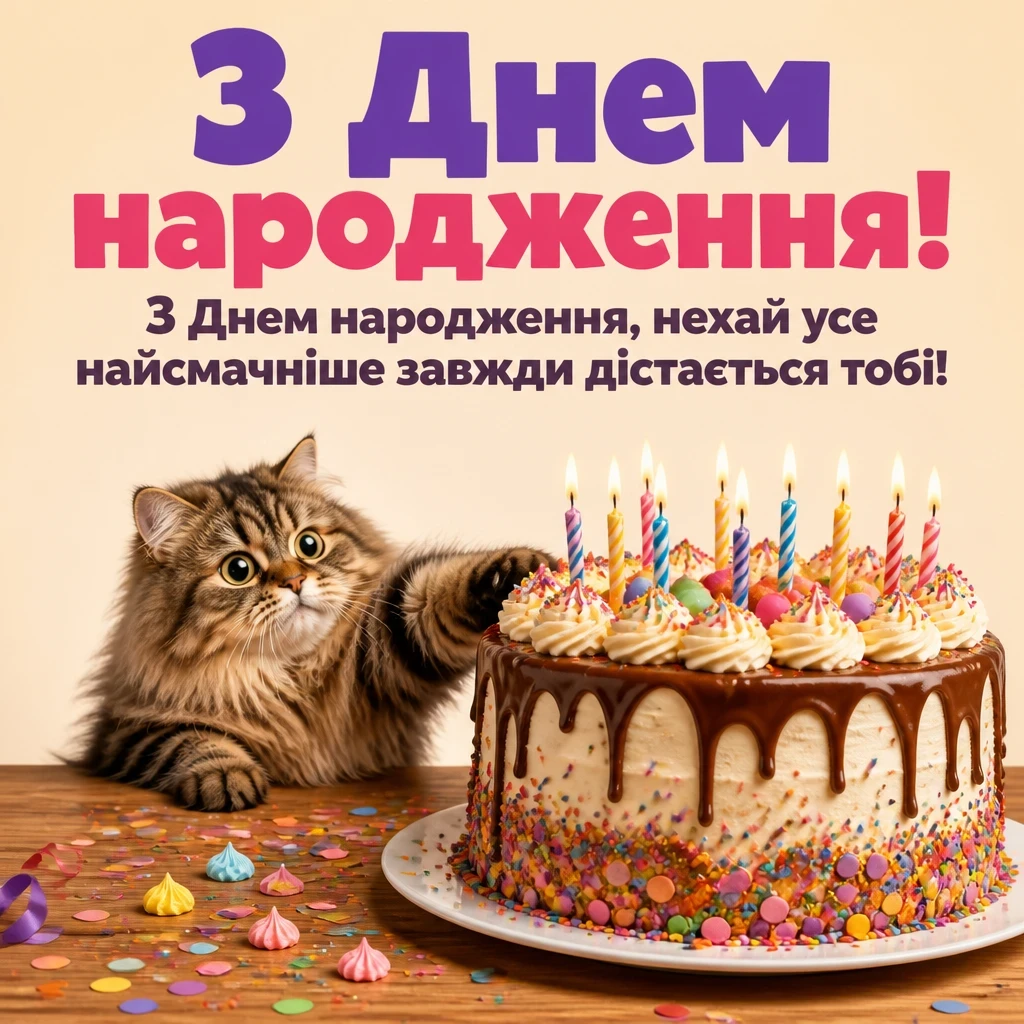 вітальні листівки привітання з днем народження
