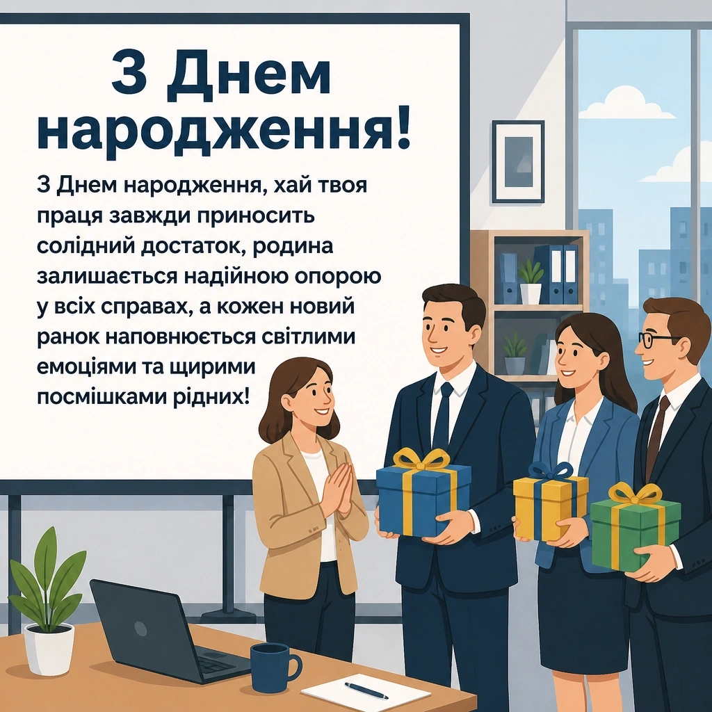 вітальні листівки привітання з днем народження