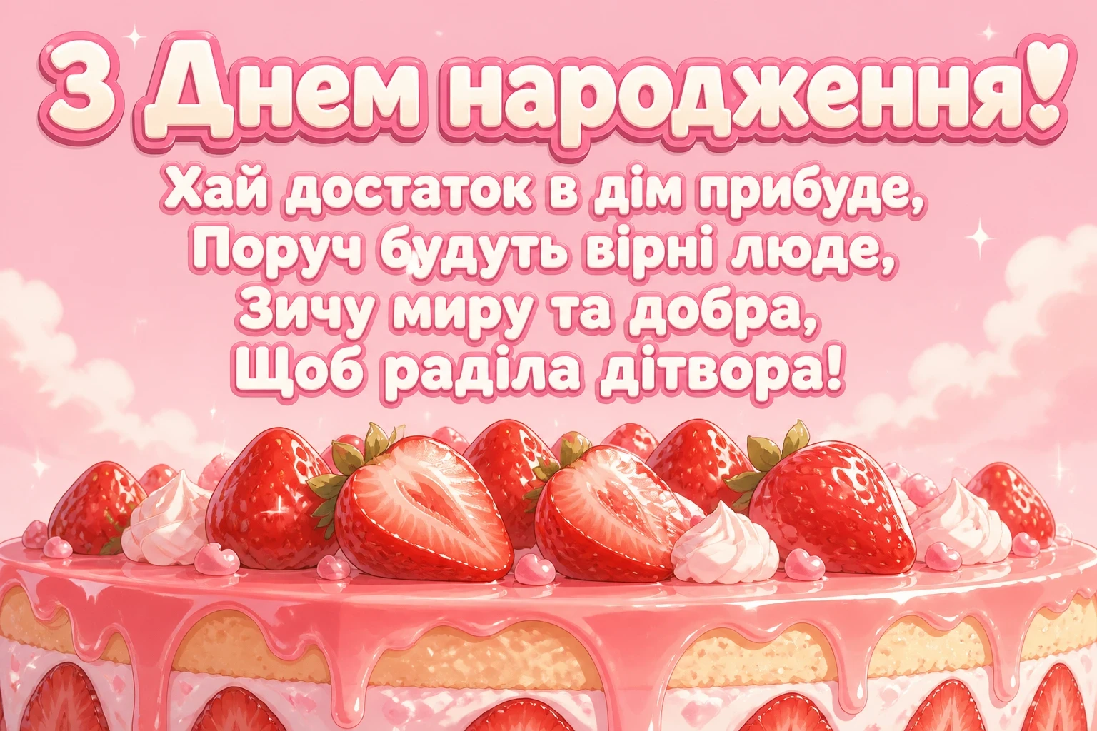 вітальні листівки привітання з днем народження