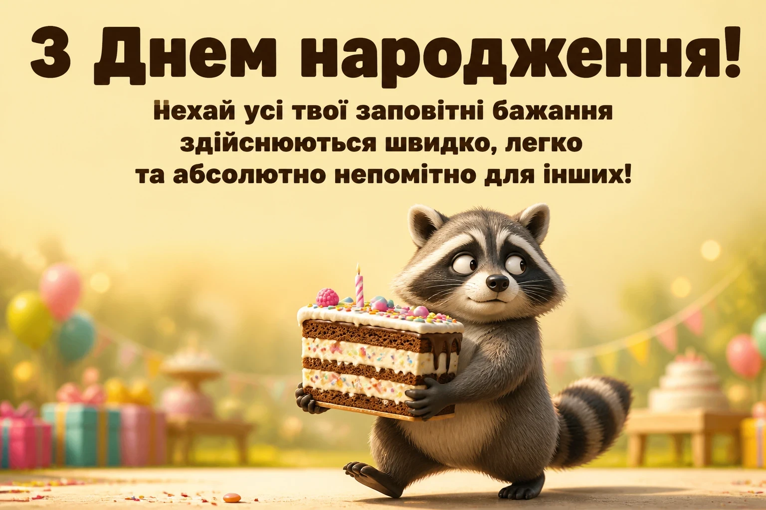 вітальні листівки привітання з днем народження
