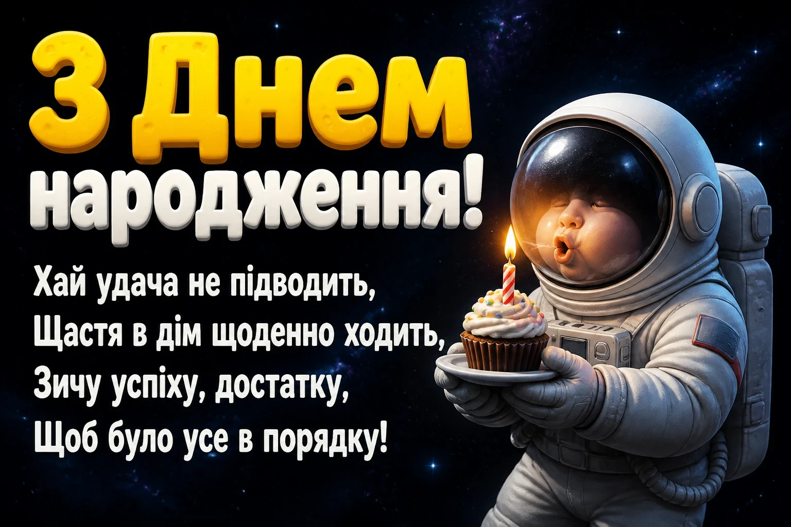 вітальні листівки привітання з днем народження