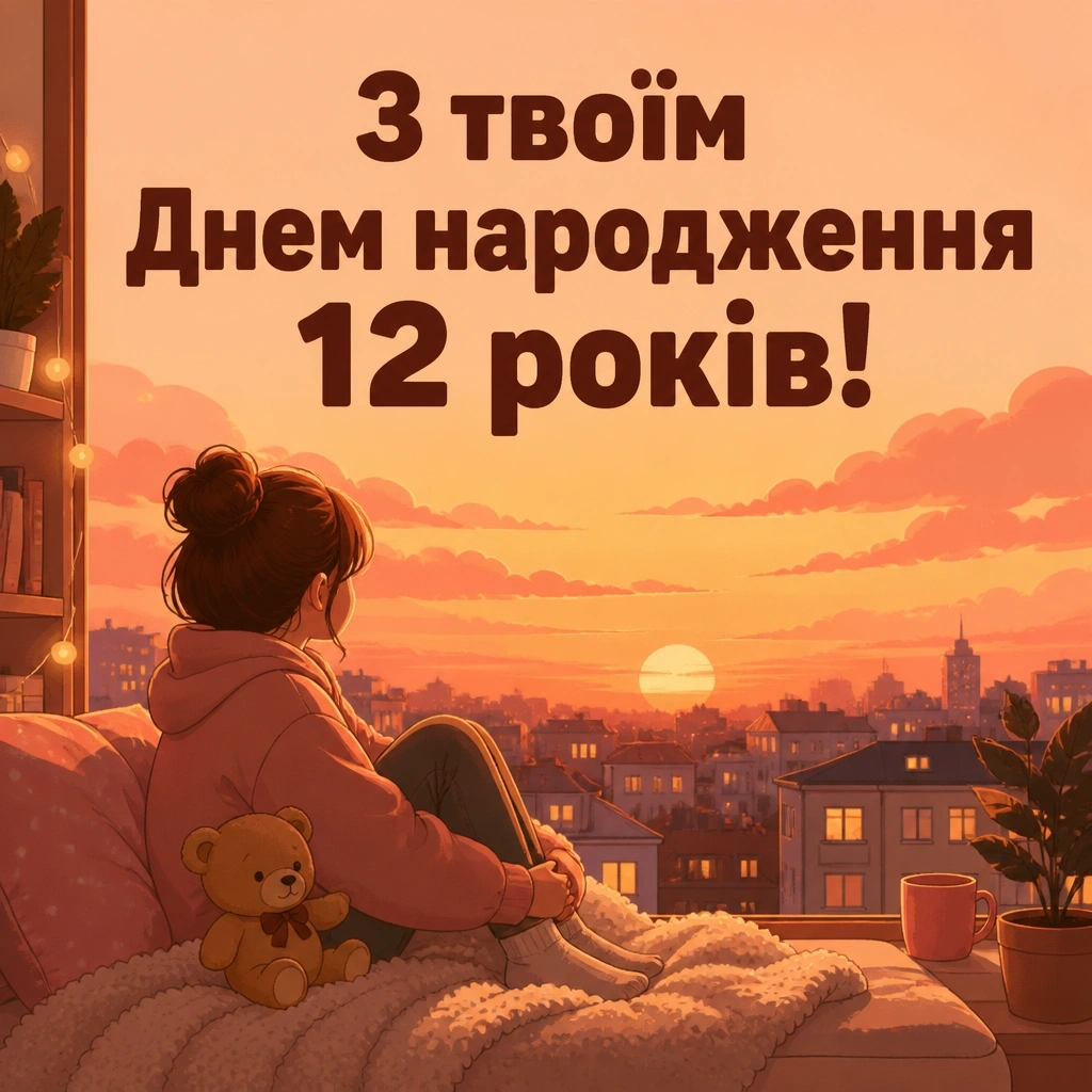привітання з днем народження дівчинці 12 років своїми словами