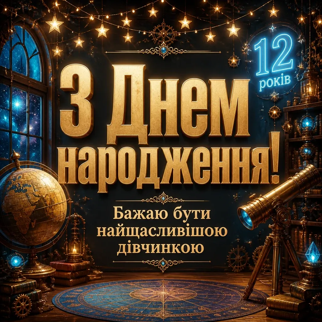 привітання з днем народження дівчинці 12 років своїми словами