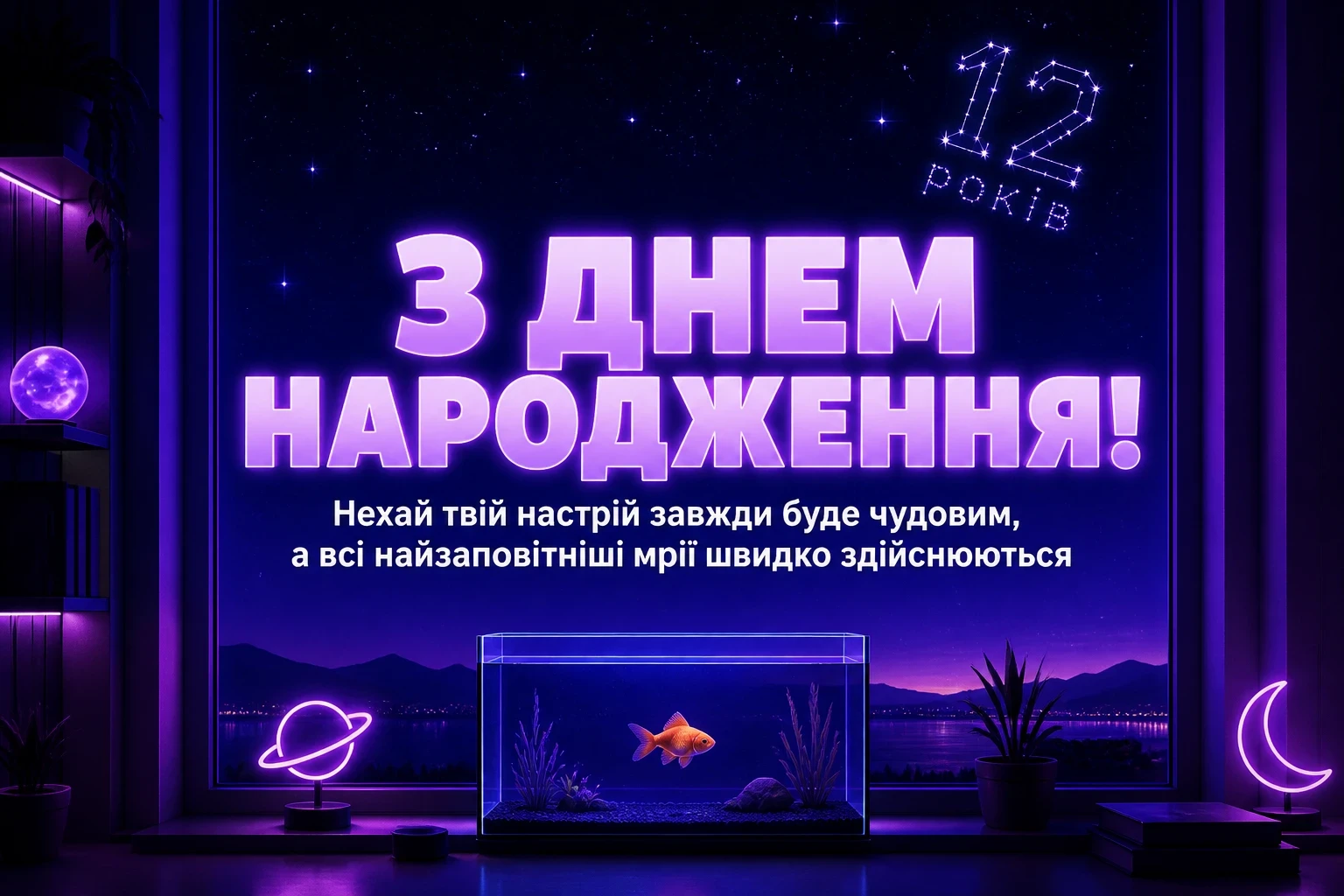 привітання з днем народження дівчинці 12 років своїми словами