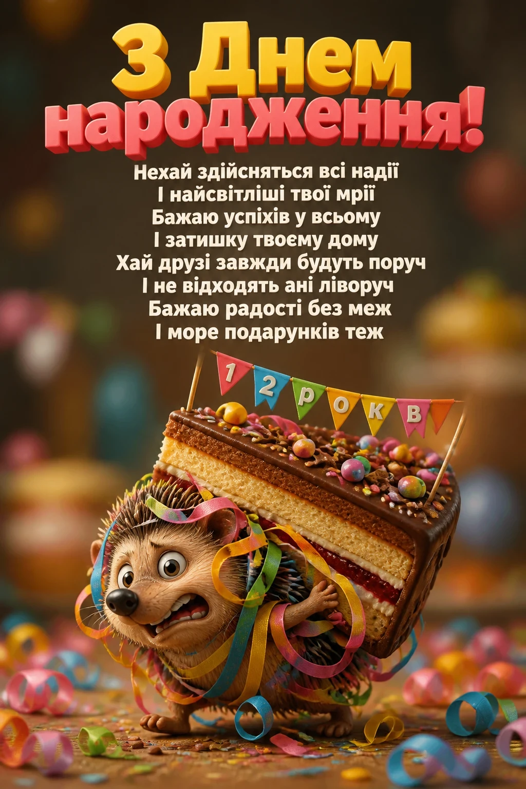привітання з днем народження дівчинці 12 років своїми словами