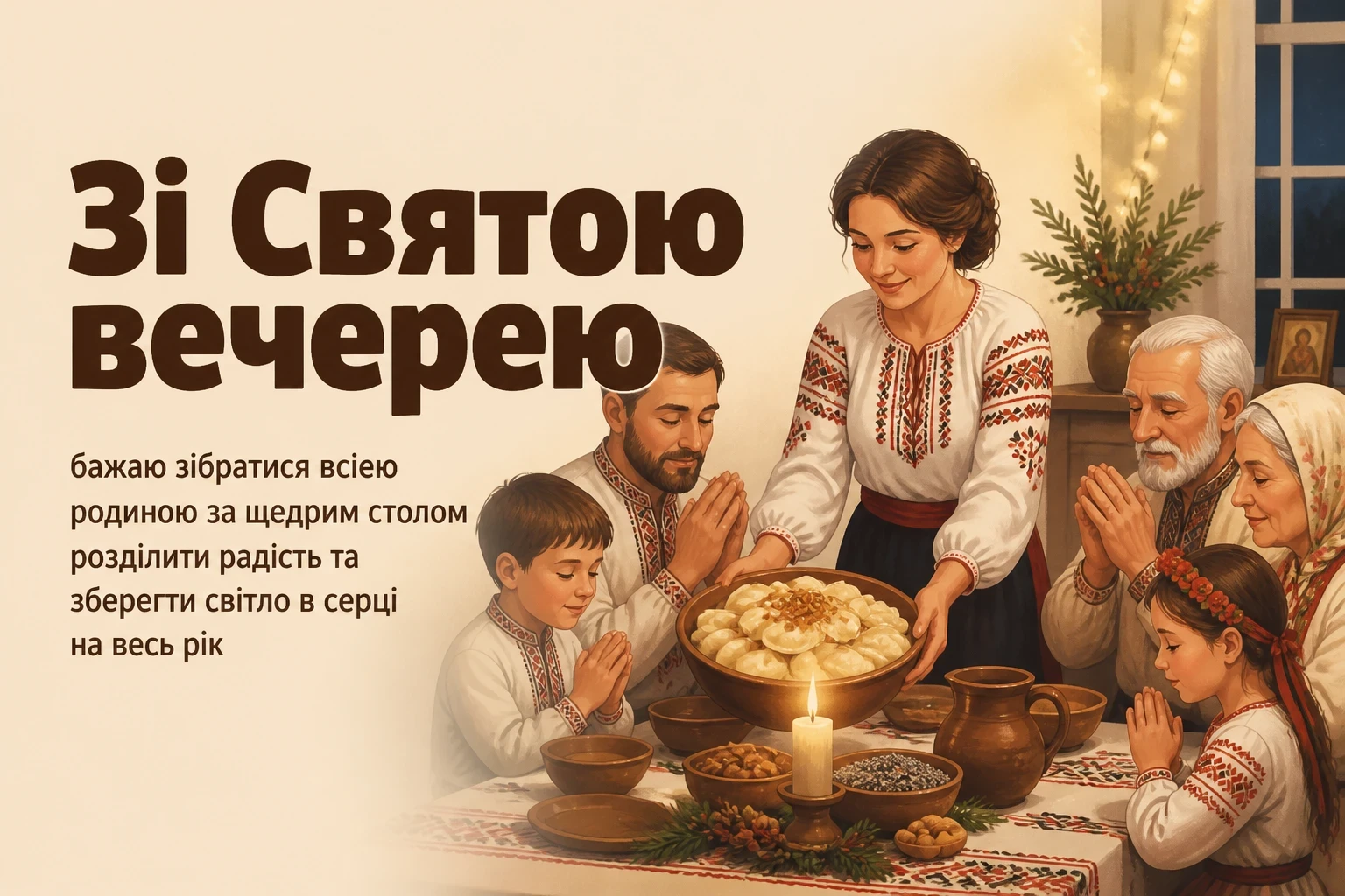 свята вечеря привітання свята вечеря привітання