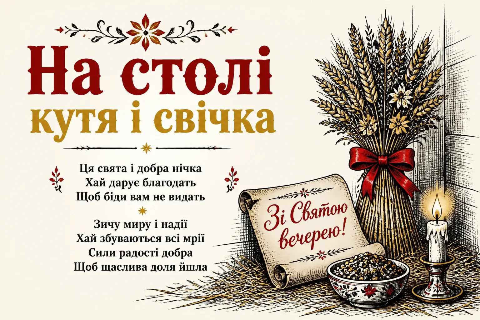 свята вечеря привітання свята вечеря привітання