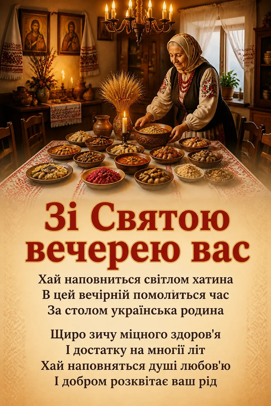 свята вечеря привітання свята вечеря привітання