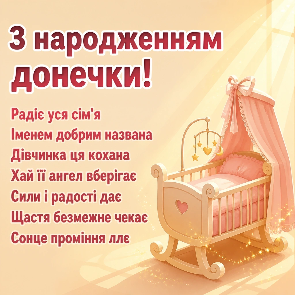 привітання з новонародженою донечкою привітання з новонародженою донечкою
